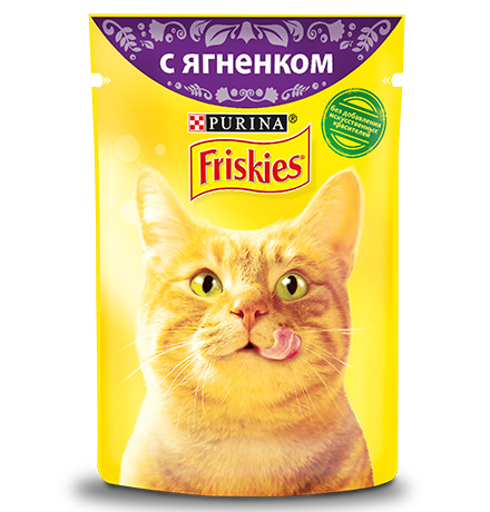 

Friskies / Паучи Фрискис для кошек с Ягненком (цена за упаковку), Friskies