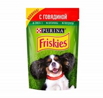 

Friskies / Паучи Фрискис для собак с Говядиной (цена за упаковку), Friskies