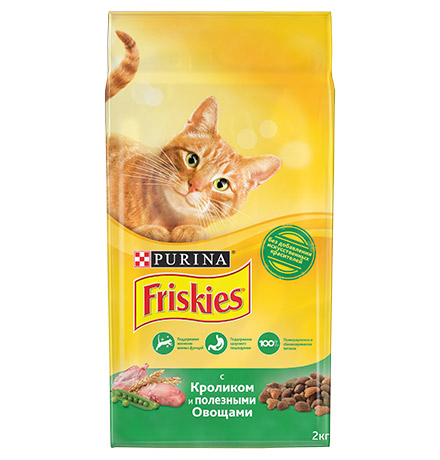 

Friskies / Сухой корм Пурина Фрискис для взрослых кошек с кроликом, Friskies