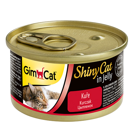 GimCat ShinyCat / Консервы Джимкэт для кошек Цыпленок (цена за упаковку) 