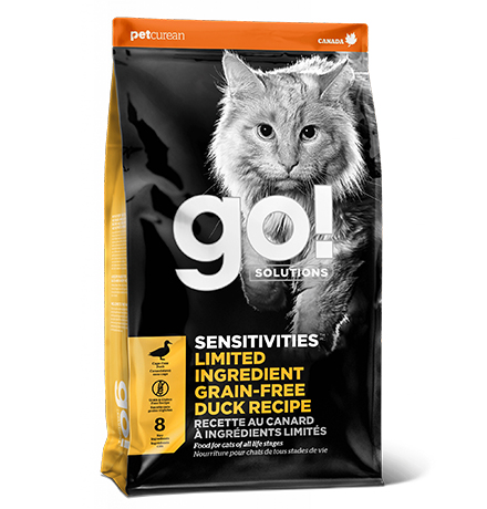 GO! Sensitivity Limited Ingredient Grain Free Duck Recipe / Сухой Беззерновой корм Гоу для Котят и кошек с Чувствительным пищеварением свежая Утка