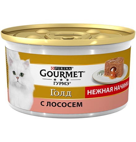 

Gourmet Gold Melting Heart / Консервы Гурме Голд для кошек Нежная начинка с Лососем (цена за упаковку), Gourmet Gold Melting Heart