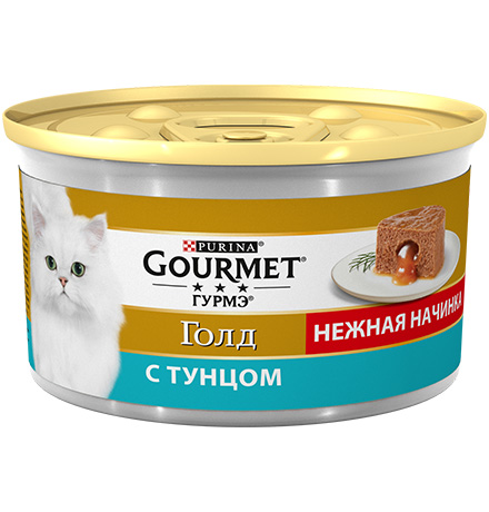 

Gourmet Gold Melting Heart / Консервы Гурме Голд для кошек Нежная начинка с Тунцом (цена за упаковку), Gourmet Gold Melting Heart