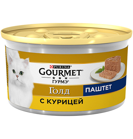 

Gourmet Gold / Паштет Гурме Голд для кошек с Курицей (цена за упаковку), Gourmet Gold