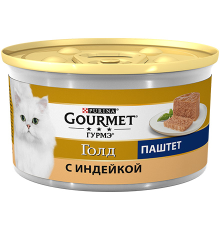 

Gourmet Gold / Паштет Гурме Голд для кошек с Индейкой (цена за упаковку), Gourmet Gold