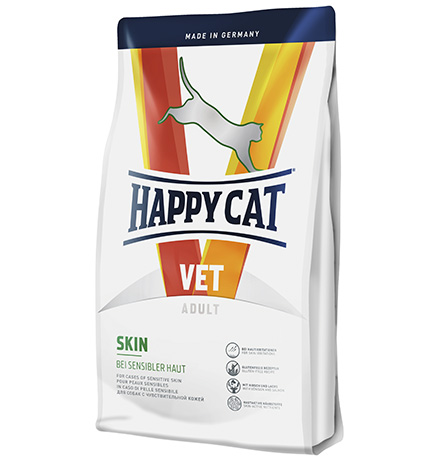 Happy Cat Skin / Ветеринарный сухой корм Хэппи Кэт для кошек Чувствительная кожа 