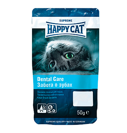 Happy Cat Dental Care Забота о зубах / Лакомство для кошек Хэппи Кэт Профилактика Зубного Камня для кошек Печенье