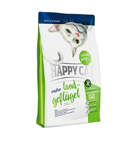 

Happy Cat Sensitive Land-Geflugel / Сухой корм Хэппи Кэт для кошек c Чувствительным пищеварением Домашняя Птица, Happy Cat Sensitive Land-Geflugel