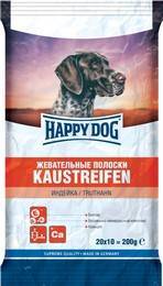 

Happy Dog Kaustreifen / Лакомство для собак Жевательные Полоски Индейка, Happy Dog Kaustreifen