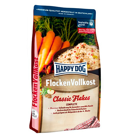 Happy Dog FlockenVollkost Classic Flakes Complete / Сухой корм Хэппи Дог для собак Премиум Хлопья с Белком (хлопья для смешивания с консервам)
