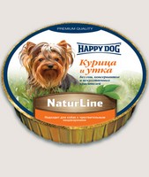 

Happy Dog NaturLine / Паштет Хэппи Дог для собак Курица и Утка (цена за упаковку, Германия), Happy Dog NaturLine