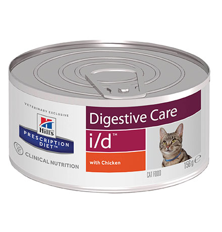 Hills Prescription Diet id Digestive Care / Лечебные консервы Хиллс для кошек при Заболеваниях ЖКТ Курица (цена за упаковку)