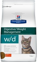 Hills Prescription Diet w\d Digestive Weight Management / Лечебный корм Хиллс для кошек при Сахарном диабете Запорах Колитах