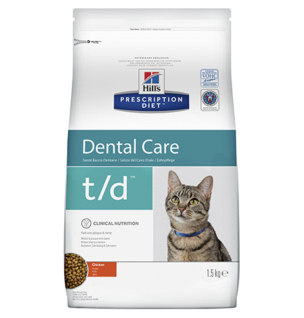 Hills Prescription Diet t\d Dental Care / Лечебный корм Хиллс для кошек при Заболеваниях Полости Рта