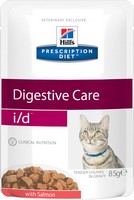 Hills Prescription Diet i\d Digestive Care Salmon / Лечебные паучи Хиллс для кошек при Заболеваниях ЖКТ Лосось (цена за упаковку)