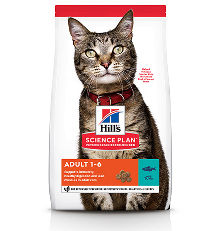 Hills Science Plan Adult / Сухой корм Хиллс для взрослых кошек Тунец