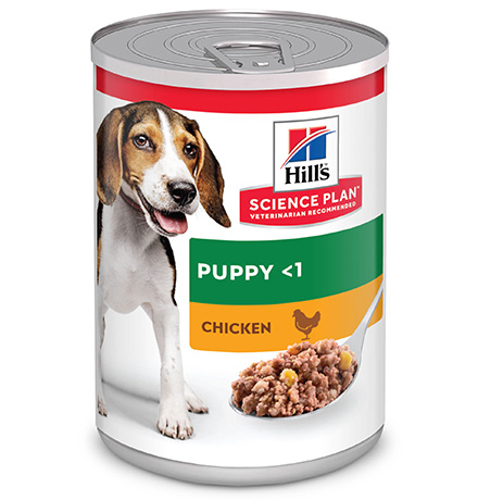 Hills Science Plan Puppy <1 Chicken / Консервы Хиллс для Щенков Курица (цена за упаковку)