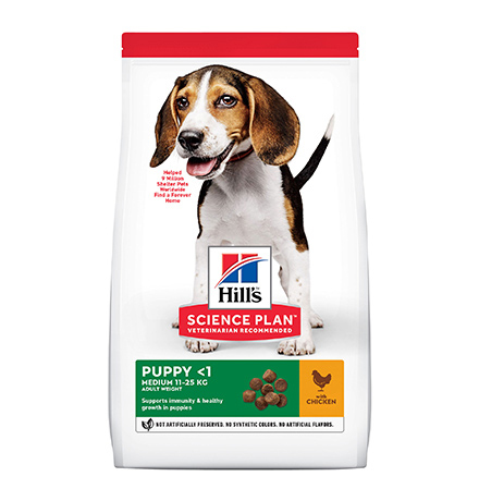 Hills Science Plan Puppy Medium / Сухой корм Хиллс для Щенков Средних пород Курица