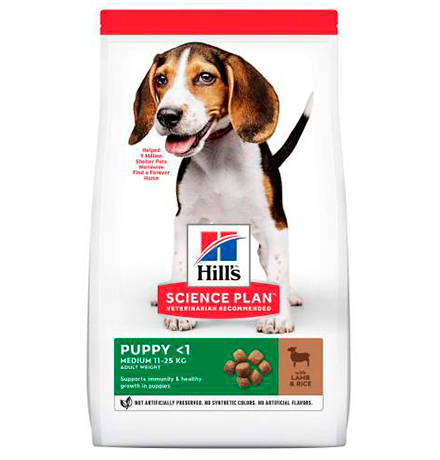 Hills Science Plan Puppy Medium / Cухой корм Хиллс для Щенков Средних пород Ягненок с рисом