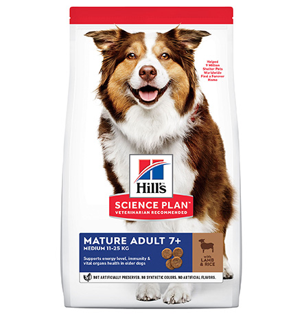 

Hills Science Plan Mature Adult 7+ Medium Lamb & Rice / Сухой корм Хиллс для собак Средних пород старше 7 лет Ягненок с рисом, Hills Science Plan Mature Adult 7+ Medium Lamb & Rice