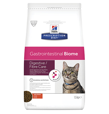 Hills Prescription Diet Gastrointestinal Biome / Лечебный корм Хиллс для кошек при расстройствах Пищеварения и для заботы о Микробиоме кишечника Курица 
