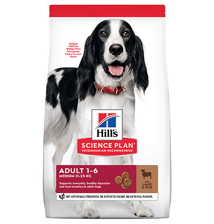 

Hills Science Plan Adult 1-6 Medium Lamb & Rice / Сухой корм Хиллс для взрослых собак Средних пород Ягненок с рисом, Hills Science Plan Adult 1-6 Medium Lamb & Rice