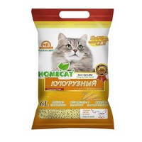 Homecat Ecoline / Комкующийся наполнитель Хоумкэт для кошачьего туалета Кукурузный 