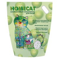 Homecat / Силикагелевый наполнитель Хоумкэт для кошачьего туалета аромат Яблоко 