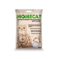 Homecat / Силикагелевый наполнитель Хоумкэт для кошачьего туалета Стандарт без запаха
