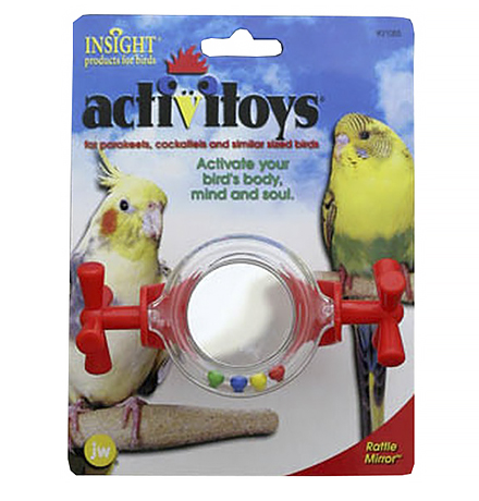 Купить JW Activitoys Rattle Mirror / Игрушка для птиц Вращающееся зеркальце погремушка пластик за 420.00 ₽