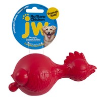 JW Ruffians Chicken / Игрушка для собак Курица с пищалкой каучук 