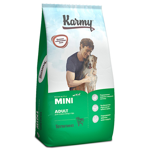 Karmy Mini Adult / Сухой корм Карми для взрослых собак Мелких пород Телятина
