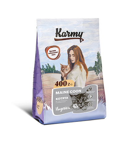 Karmy Kitten Maine Coon / Сухой корм Карми для Котят, беременных и кормящих кошек породы Мейн Кун 