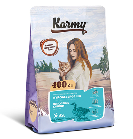 Купить Karmy Hypoallergenic / Сухой корм Карми для кошек Гипоаллергенный Утка за 350.00 ₽