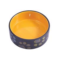 Купить КерамикАрт / Миска керамическая для собак Черная с желтым за 250.00 ₽