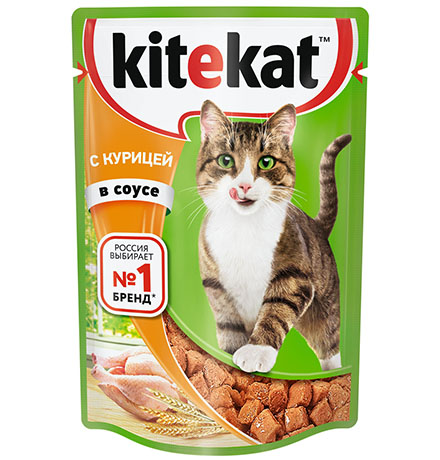 Купить Kitekat / Паучи Китикет для кошек Курица в соусе (цена за упаковку) за 600.00 ₽