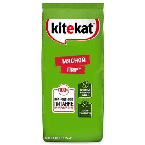 Kitekat Китикет Сухой корм для кошек Мясной пир 4720₽