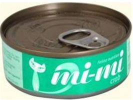 Mi-Mi Консервы для Кошек и Котят Кусочки тунца с мясом краба в желе Цена за упаковку 80 г по 24 шт 