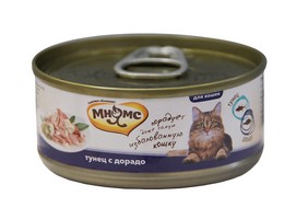 Мнямс Влажный корм Консервы для кошек Тунец с Дорадо в желе (цена за упаковку)