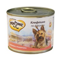

Мнямс Влажный корм Консервы для собак Мелких пород Клефтико по-Афински Ягненок с томатами (цена за упаковку)