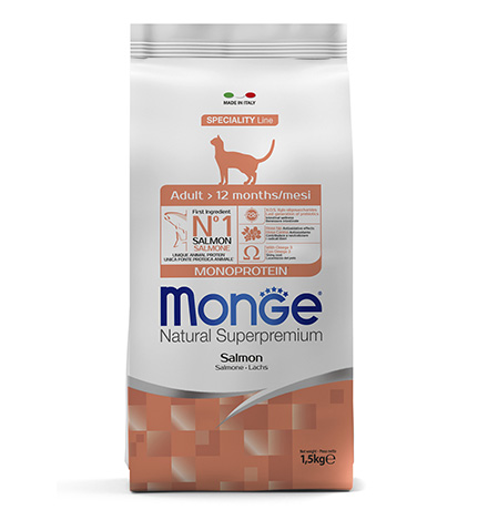 Monge Cat Adult Salmon / Сухой корм Монж для Взрослых кошек Лосось