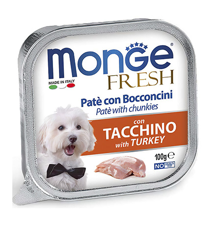 Купить Monge Dog Fresh Turkey / Влажный корм Консервы Монж Фреш для взрослых собак Индейка (цена за упаковку) за 3004.00 ₽