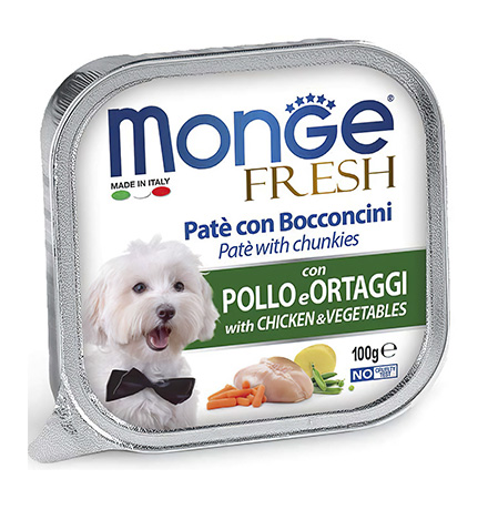 Купить Monge Dog Fresh Chicken / Влажный корм Консервы Монж Фреш для взрослых собак Курица с овощами (цена за упаковку) за 3004.00 ₽