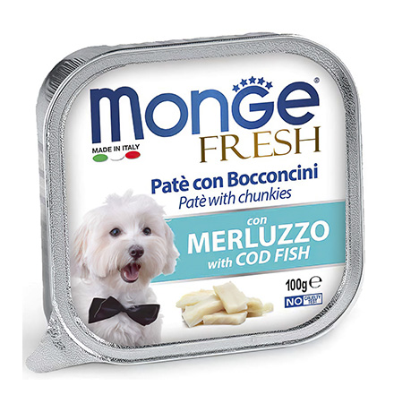 Купить Monge Dog Fresh Cod Fish / Влажный корм Консервы Монж Фреш для взрослых собак Треска (цена за упаковку) за 3004.00 ₽
