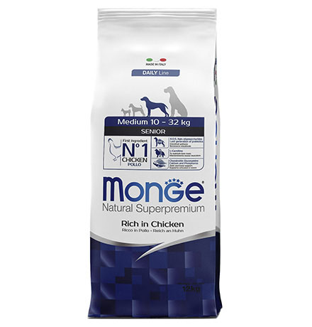 Monge Dog Senior Medium / Сухой корм Монж для Пожилых собак Средних пород 