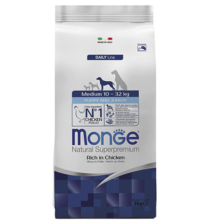 

Monge Dog Puppy Medium / Сухой корм Монж для Щенков Средних пород, Monge Dog Puppy Medium