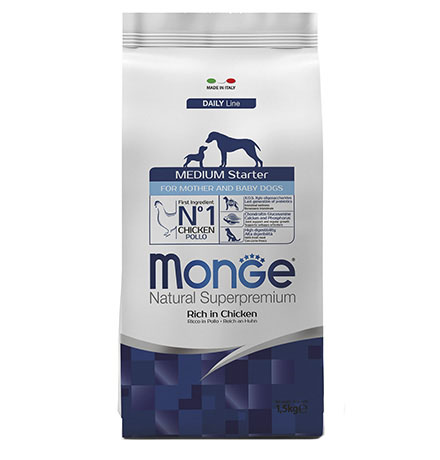 

Monge Dog Starter Medium / Сухой корм Монж для Новорожденных Щенков Средних пород, Monge Dog Starter Medium