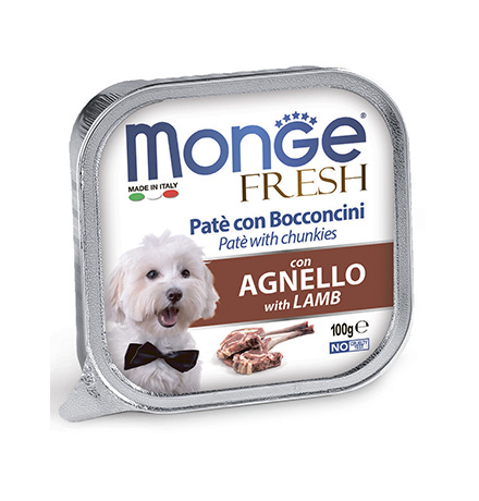 Купить Monge Dog Fresh Lamb / Влажный корм Консервы Монж Фреш для взрослых собак Ягненок (цена за упаковку) за 3132.00 ₽