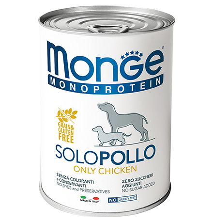 

Monge Dog Monoproteico Solo Chicken / Влажный корм Паштет Монж Монопротеиновый для взрослых собак Курица (цена за упаковку), Monge Dog Monoproteico Solo Chicken