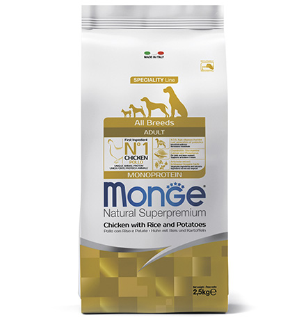 Monge Dog Monoprotein Speciality Adult Chicken & Rice / Сухой корм Монж для взрослых собак всех пород Курица с Рисом и Картофелем